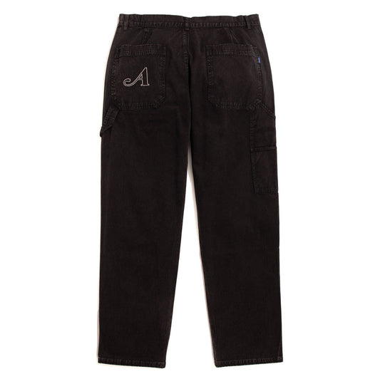 Awake NY Washed Cotton Work Pant - Black