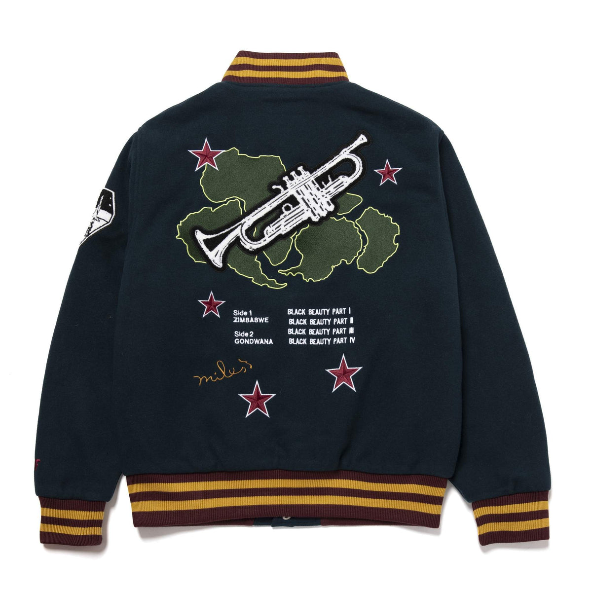 HUF X Miles Davis Pangea Varsity Jacket - Jade