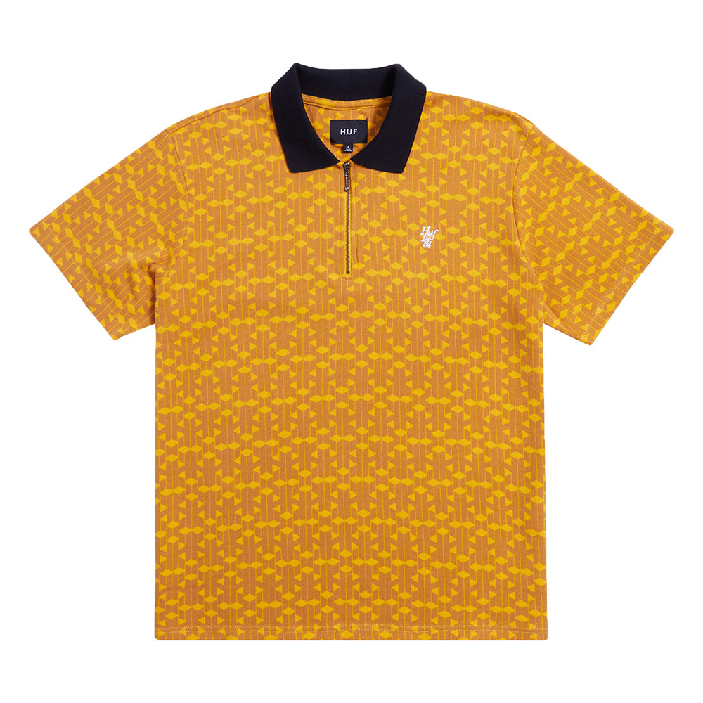 HUF Paradox Zip Polo - Gold
