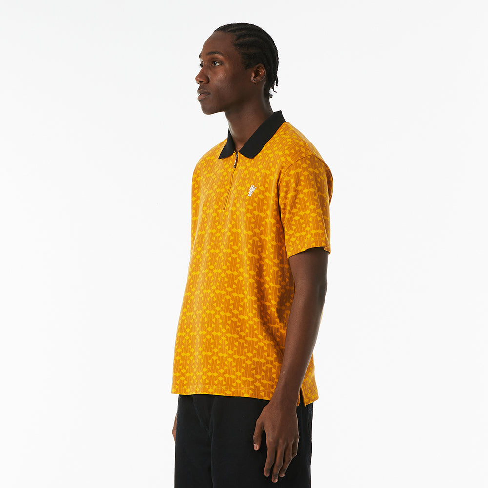 HUF Paradox Zip Polo - Gold
