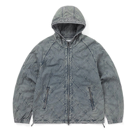 thisisneverthat Patchwork Denim Windbreaker - Blue Grey