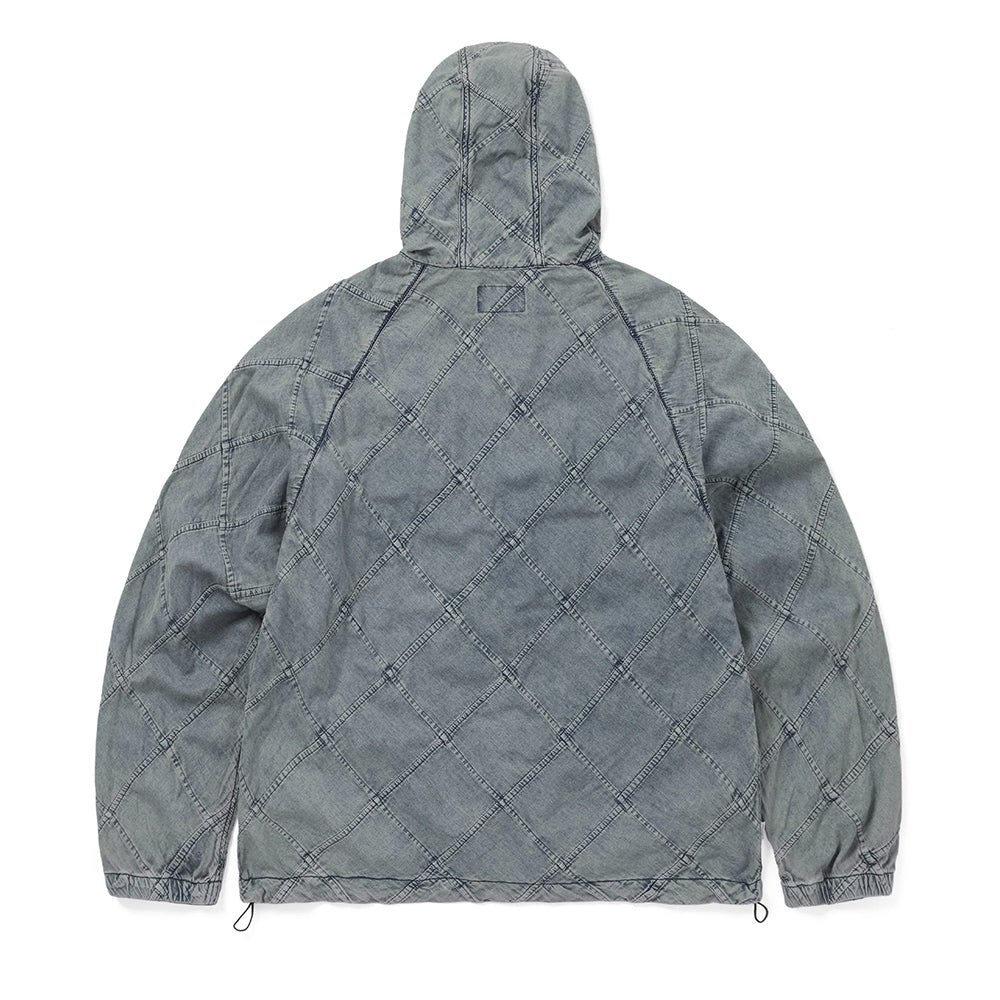 thisisneverthat Patchwork Denim Windbreaker - Blue Grey
