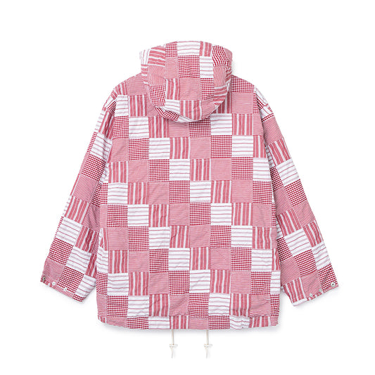 BOTT Patchwork Check Jacket - Red