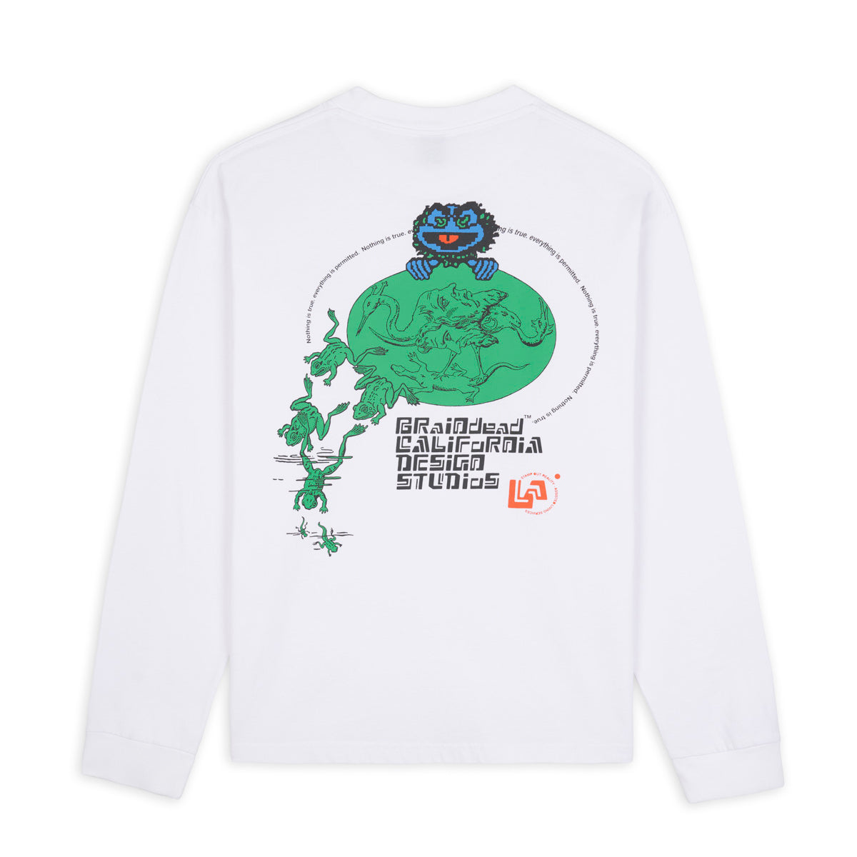 Brain Dead Permit Everything LS T-Shirt - White
