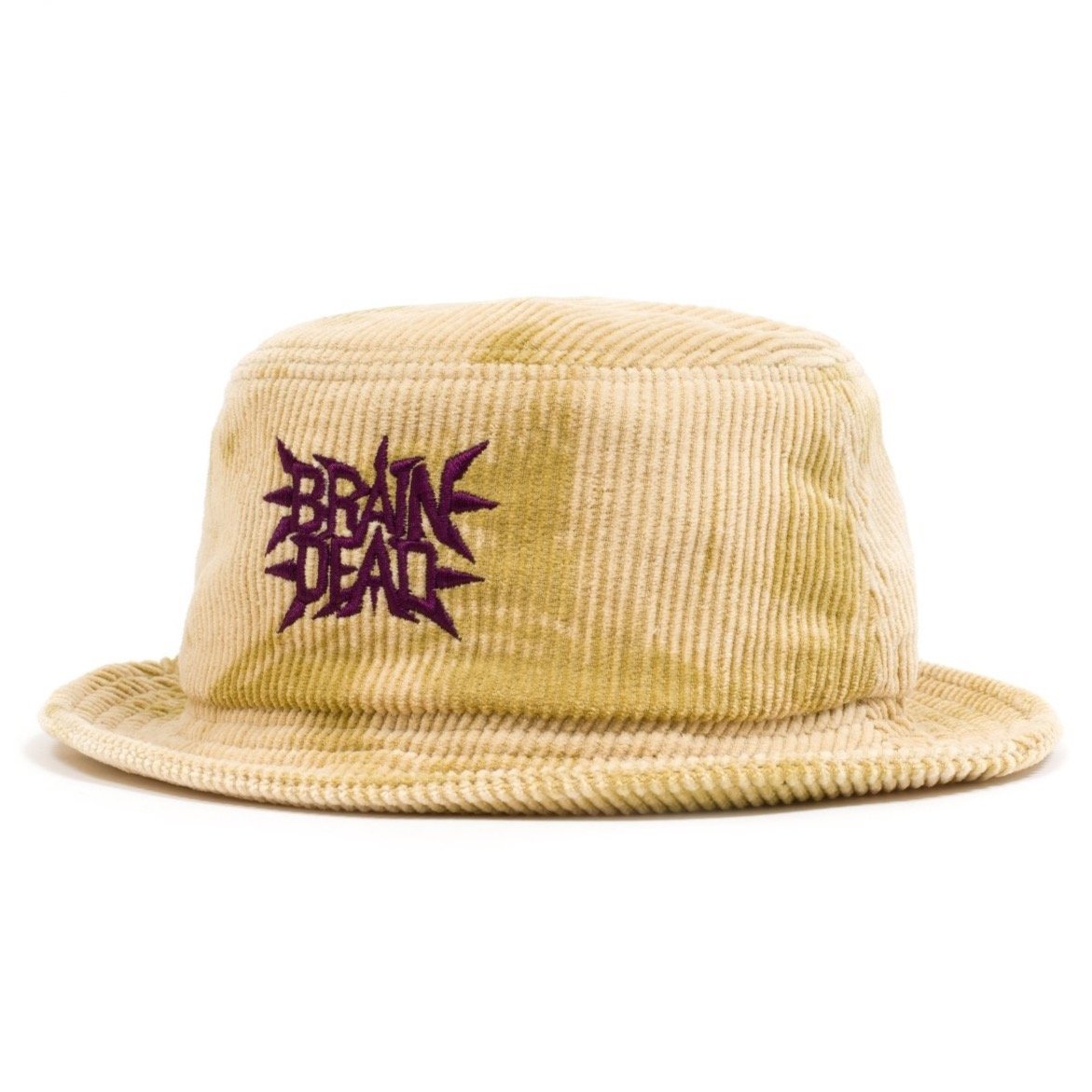 Brain Dead Spikey Bleached Cord Bucket Hat - Gold