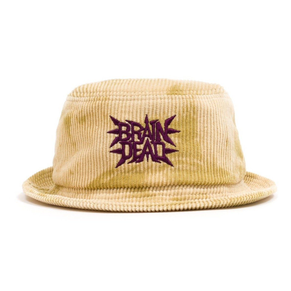 Brain Dead Spikey Bleached Cord Bucket Hat - Mallard Green