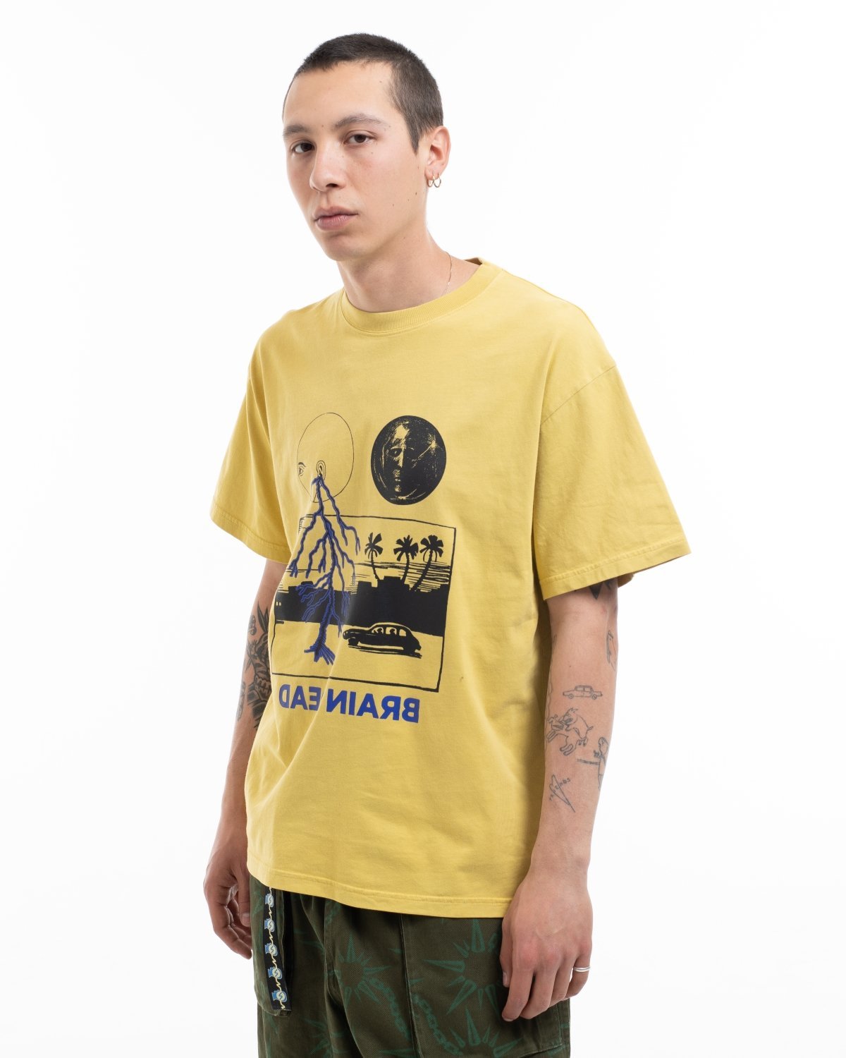 Brain Dead Cosmic Gas T-Shirt - Gold