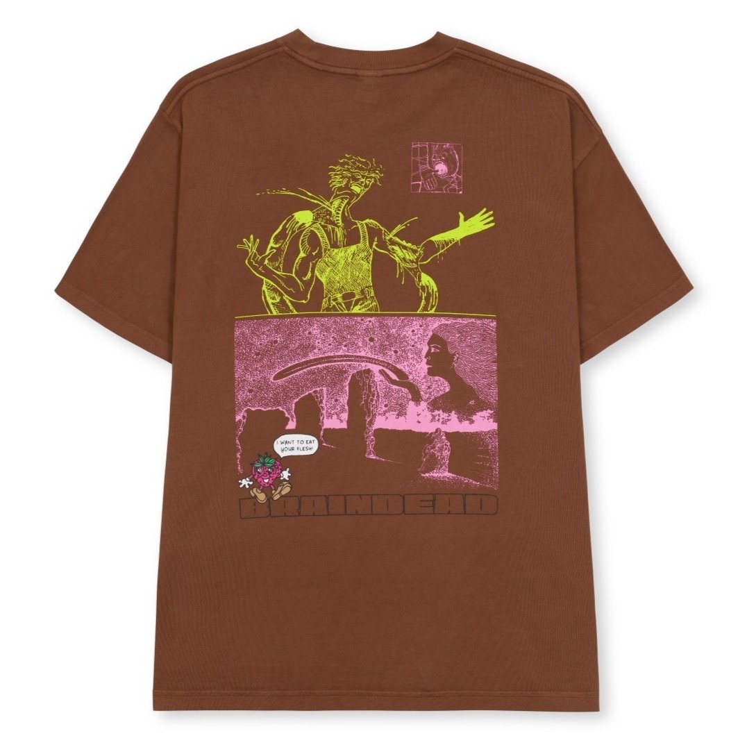 Brain Dead Fruitful Companion T-Shirt - Light Brown