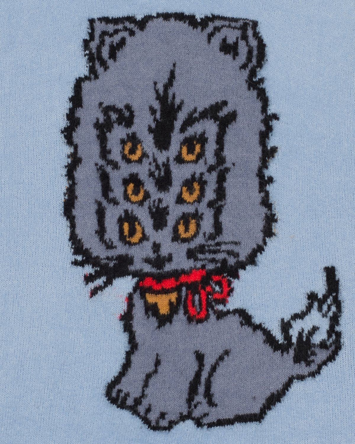 Brain Dead Kitty Cat Sweater Vest - Light Blue