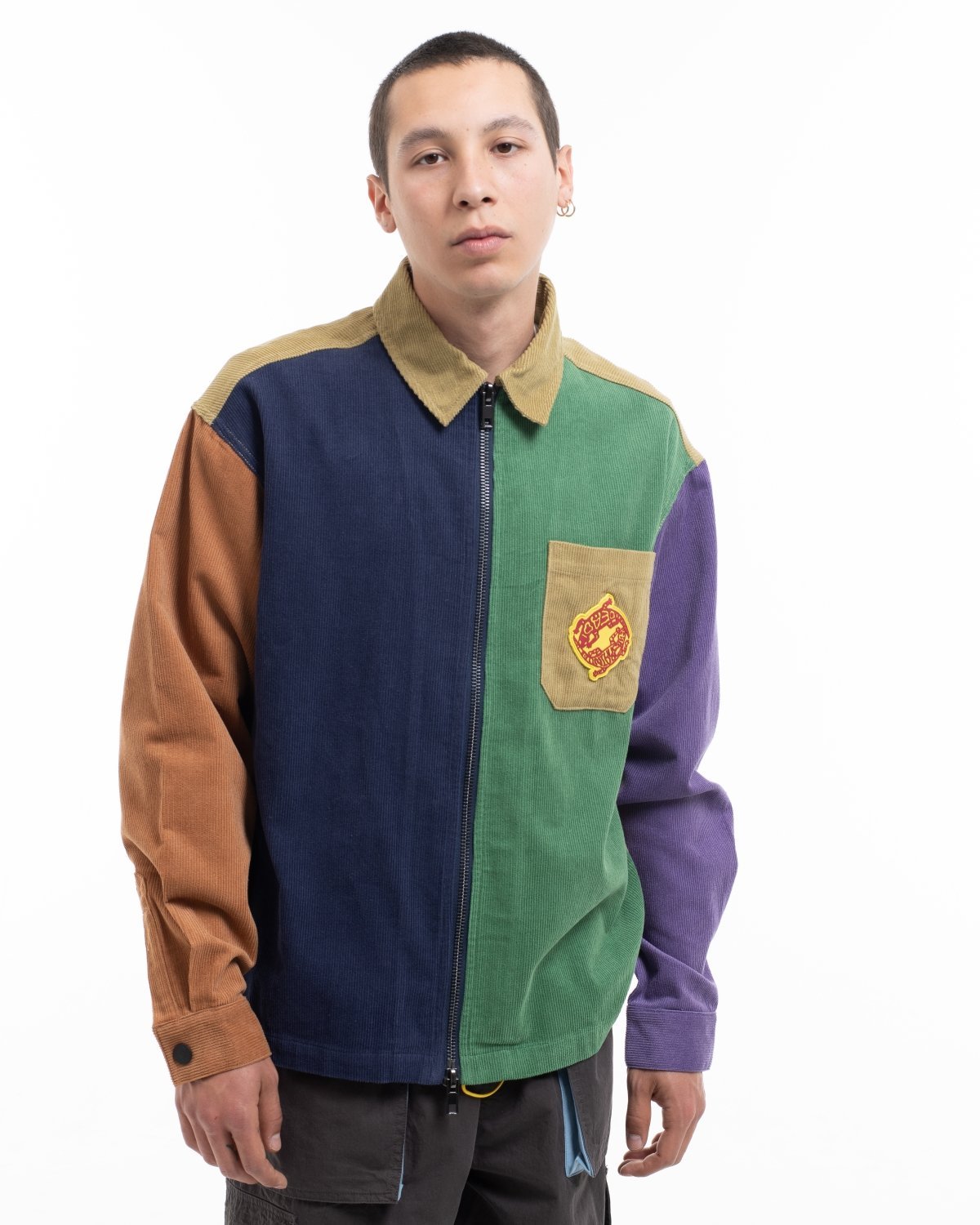 Brain Dead Lizards Wide Wale Zip Shirt - Multi