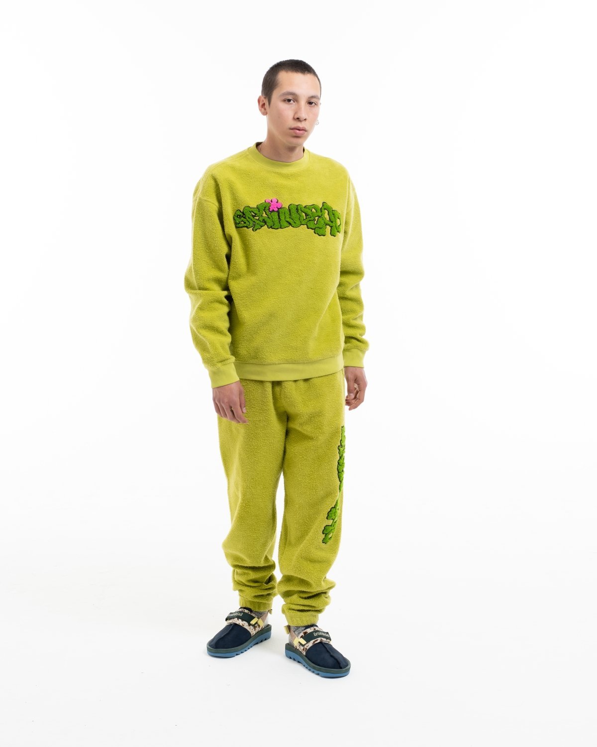 Brain Dead Slime Reverse Fleece Sweatshirt - Apple