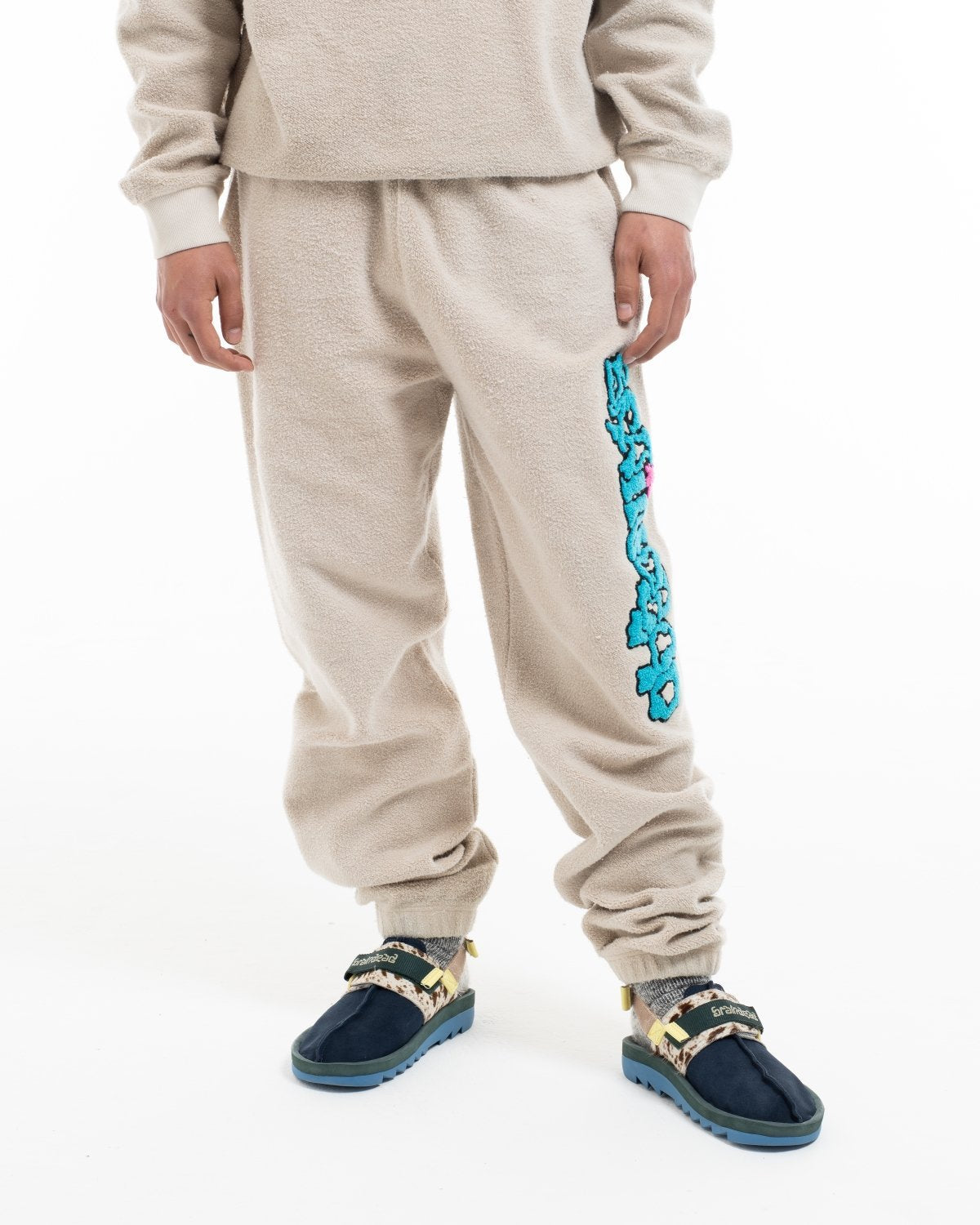 Brain Dead Slime Reverse Fleece Pant - Apple