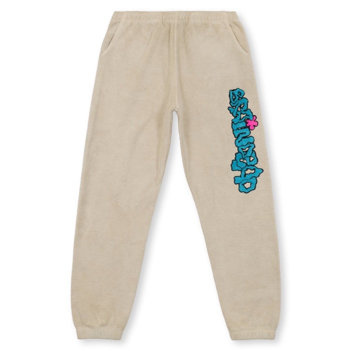 Brain Dead Slime Reverse Fleece Pant - Natural