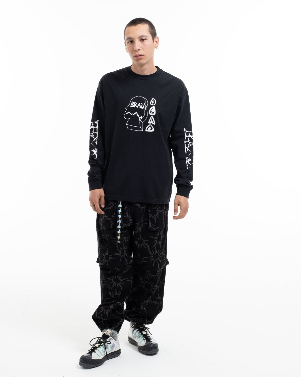 Brain Dead Trailhead LS T-Shirt - Washed Black