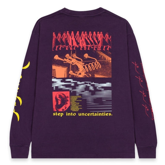 Brain Dead Uncertainties LS T-Shirt - Purple