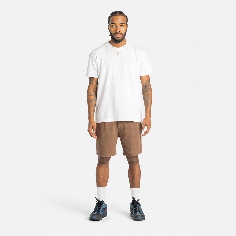 General Admission Pleated Shorts - Brown