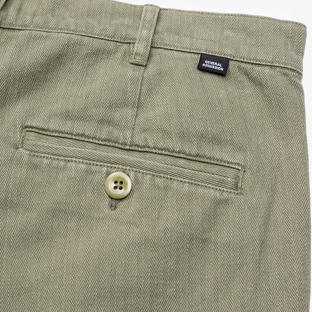 General Admission Pleated Shorts - Olive