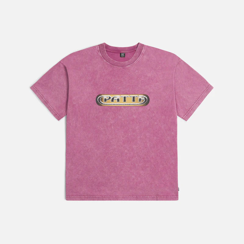 Patta Gilded Acid Washed Tee - Boysenberry