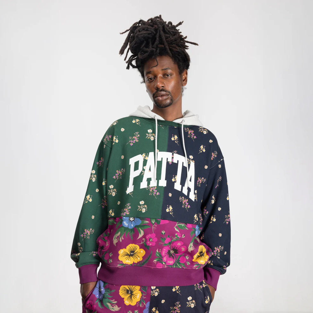 Patta Floral Patchwork Hooded Knit - Multi