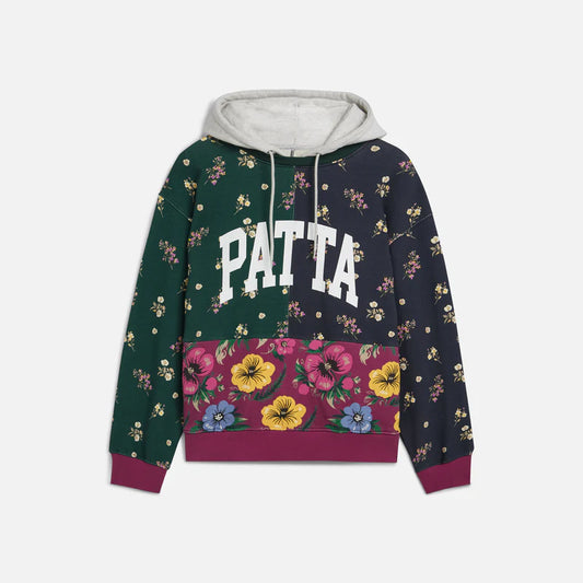Patta Floral Patchwork Hooded Knit