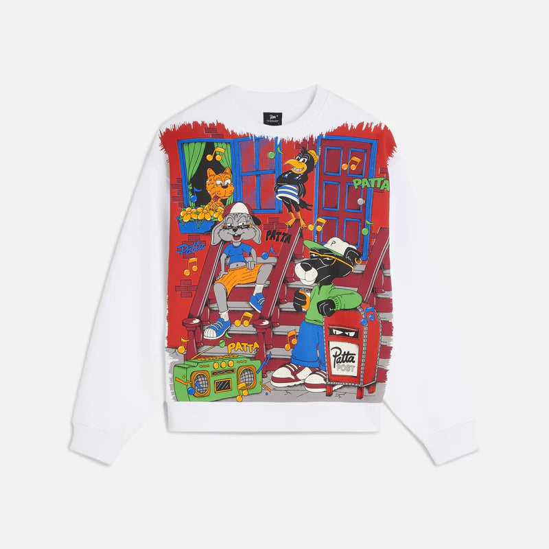 Patta Block Party Crewneck - White