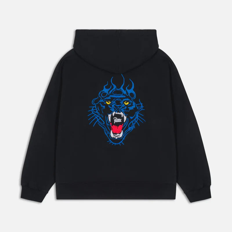 Patta Patta Emb. Fire Panther Hoody - Black