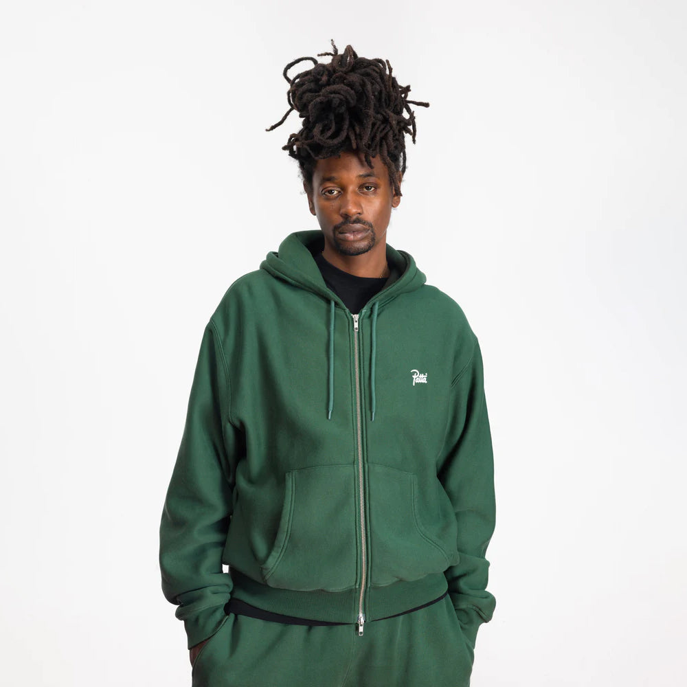 Patta Classic Zip Up Hood - Bistro Green