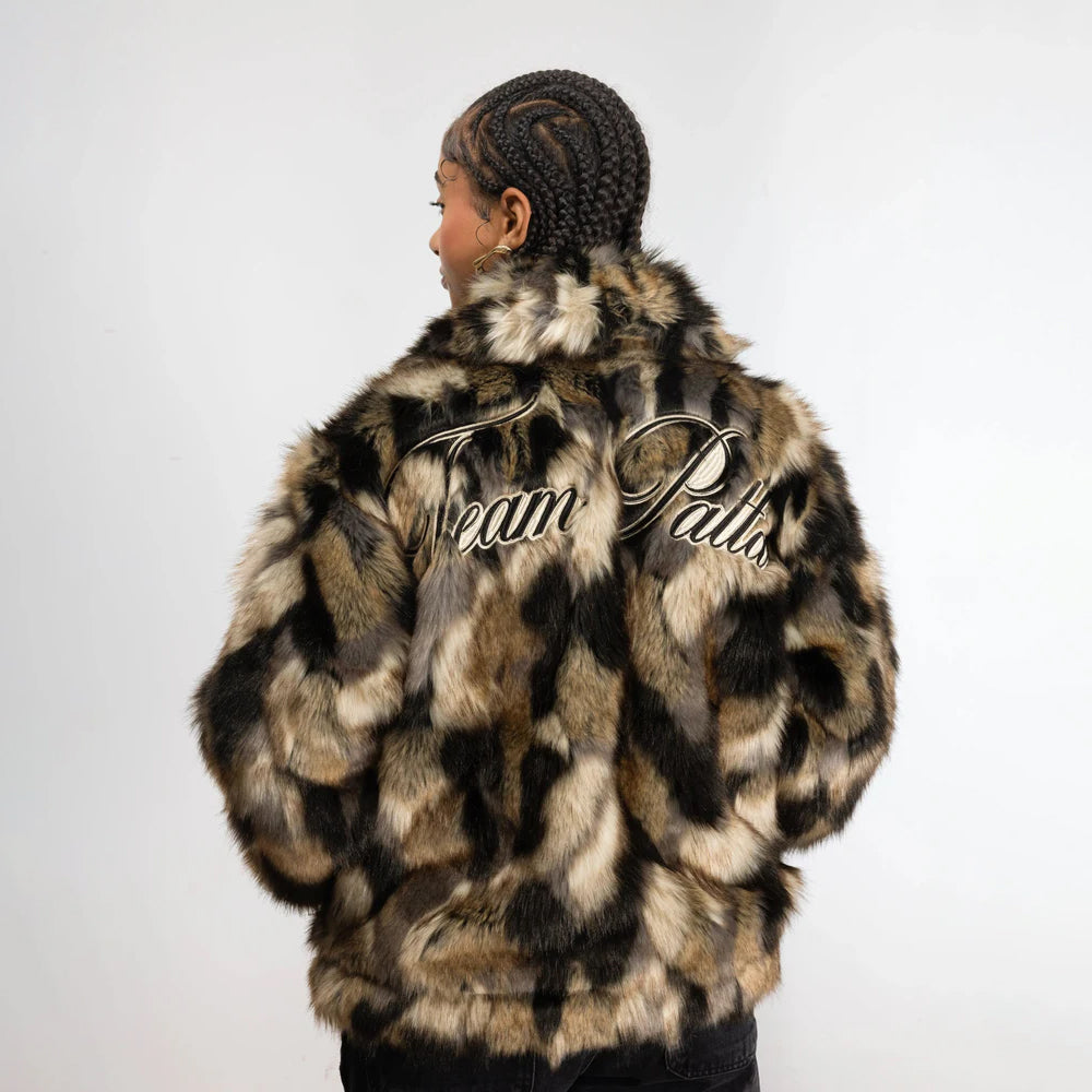 Patta Faux Fur Patchwork Jacket - Multi