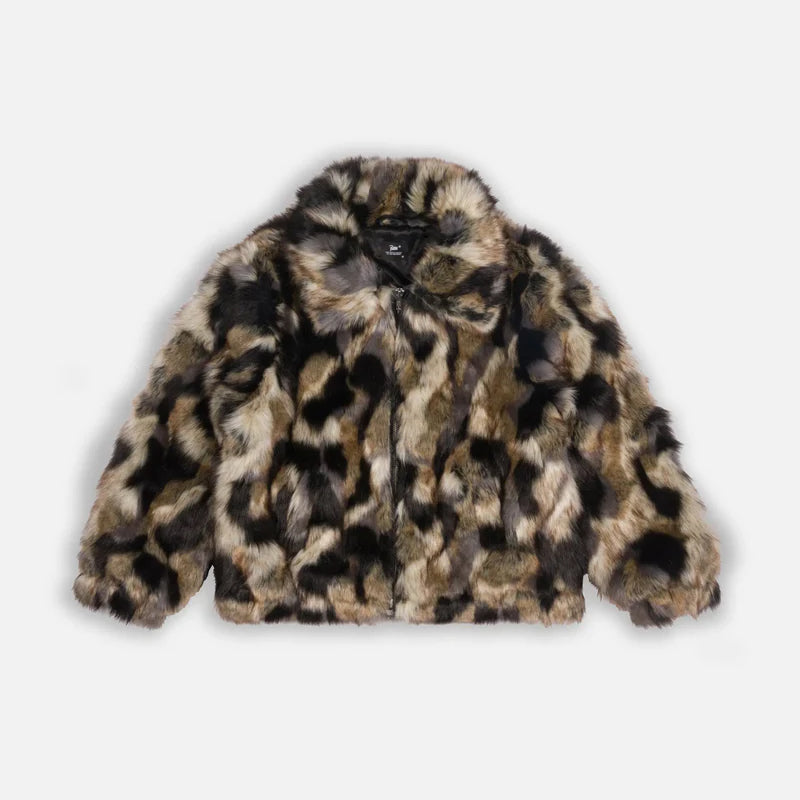 Patta Faux Fur Patchwork Jacket - Multi