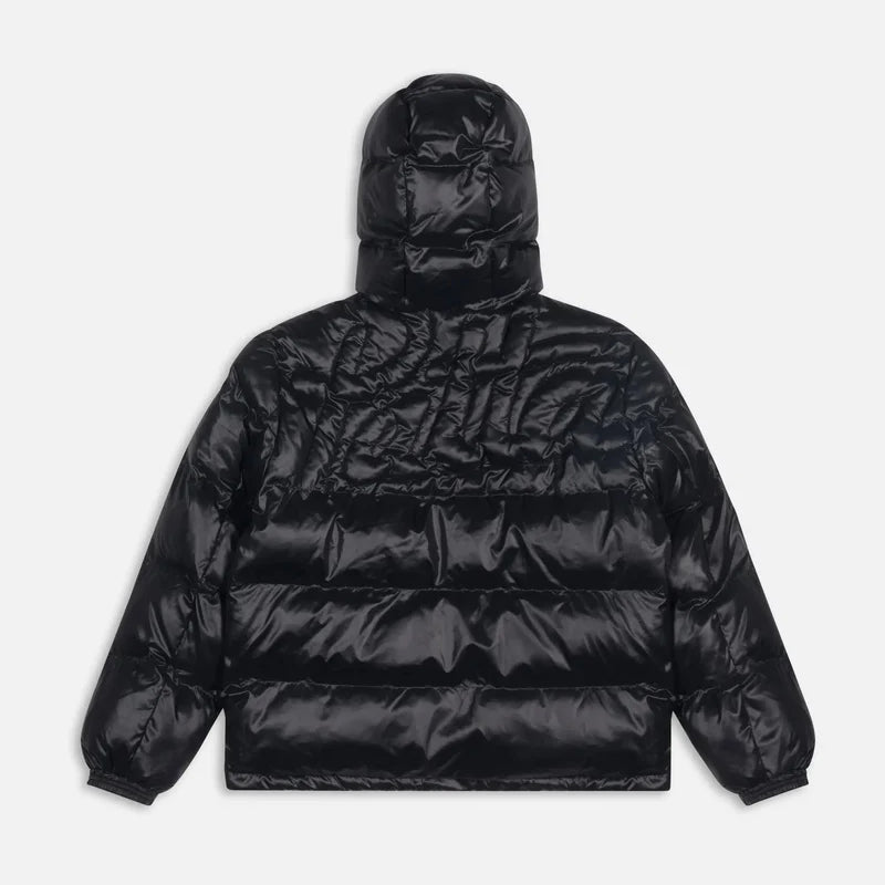 Patta Quilted Script Logo Puffer - Black