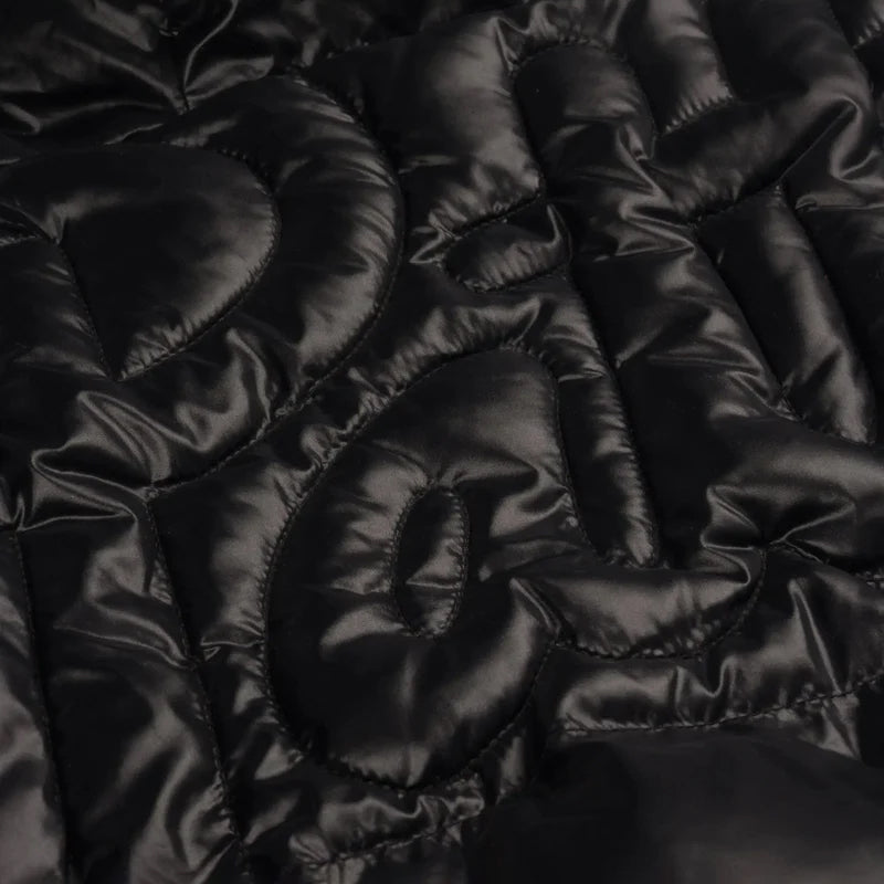 Patta Quilted Script Logo Puffer - Black