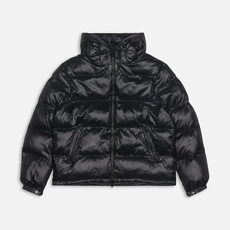 Patta Quilted Script Logo Puffer - Black