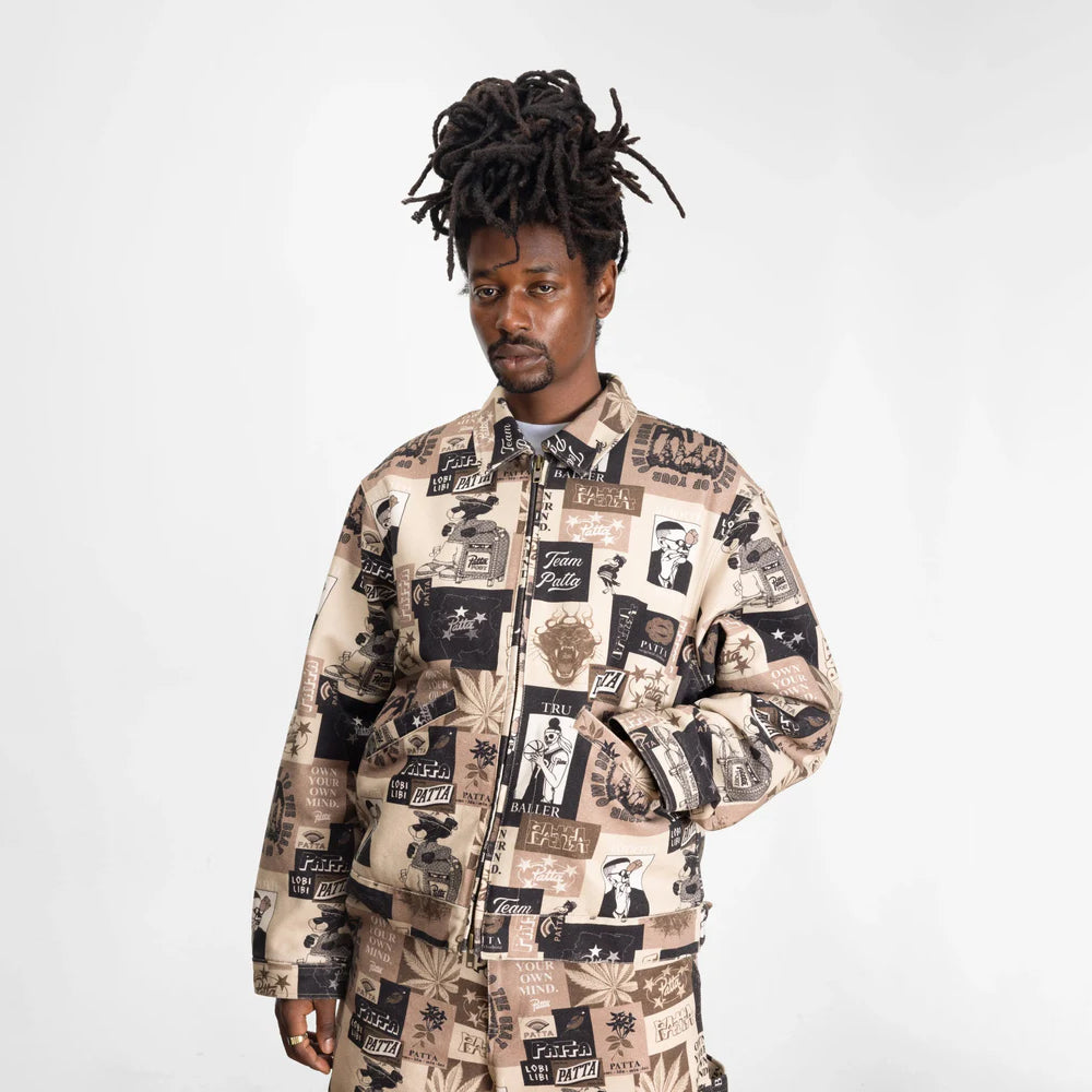 Patta Collage Insulated Canvas Jacket - Multi