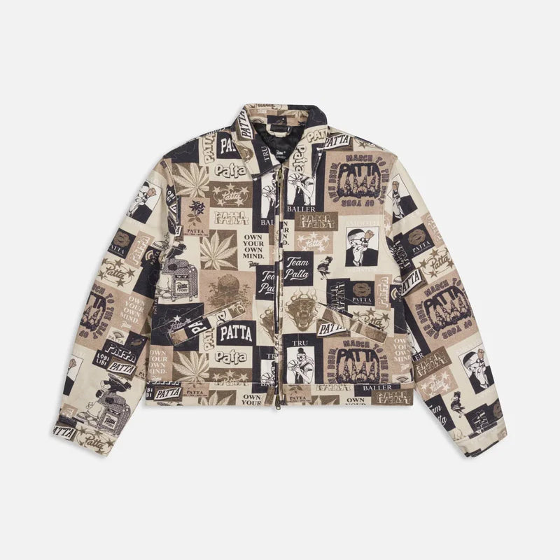Patta Collage Insulated Canvas Jacket - Multi