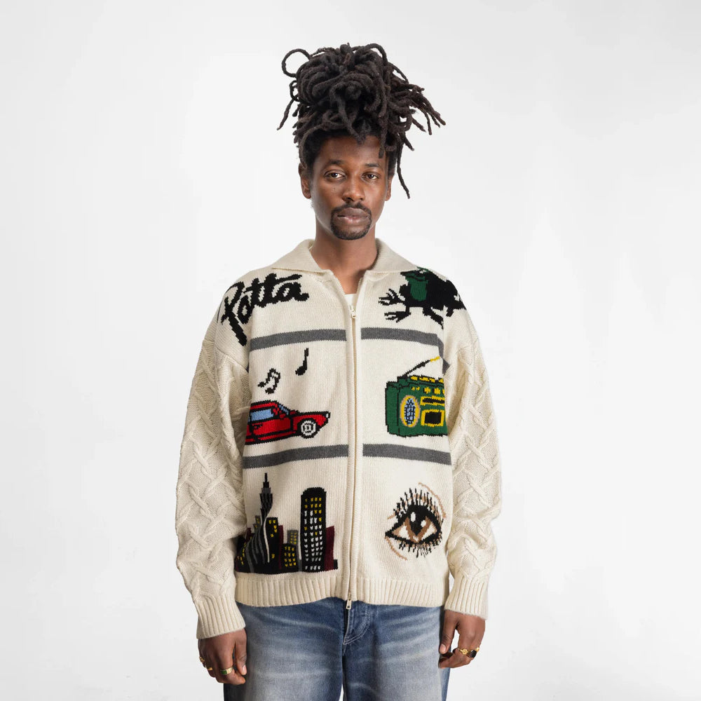 Patta Perfect Day Knitted Cardigan - Peyote