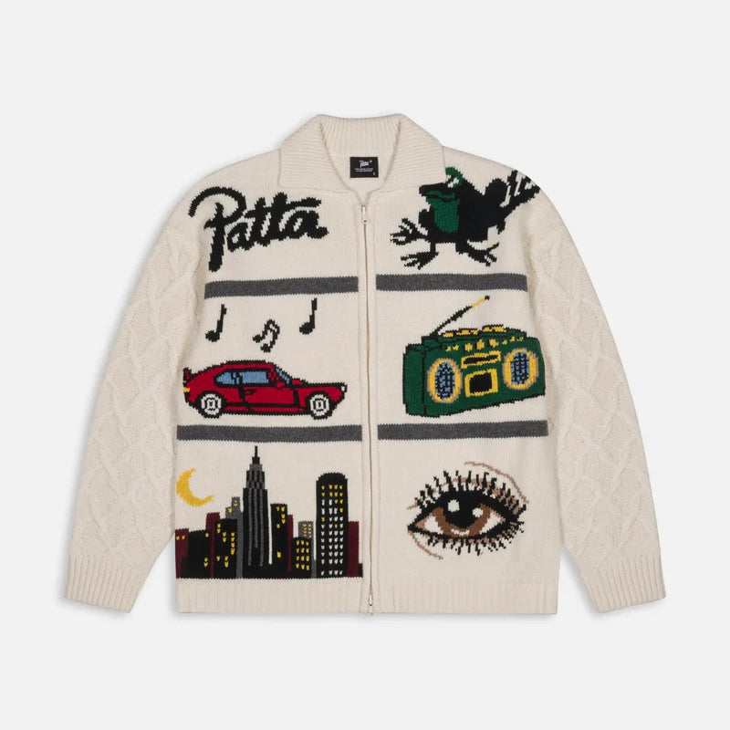 Patta Perfect Day Knitted Cardigan - Peyote