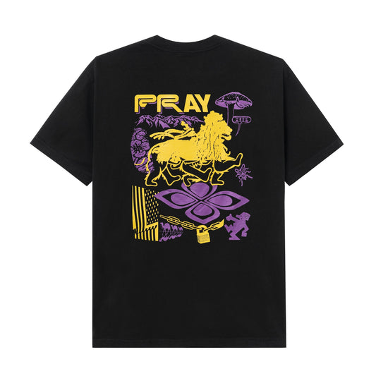 Powers Pray Collage T-Shirt - Black