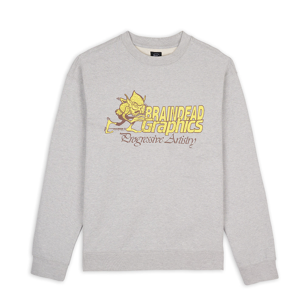 Brain Dead Progressive Artistry Crew - Heather Grey
