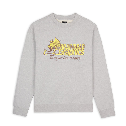 Brain Dead Progressive Artistry Crew - Heather Grey