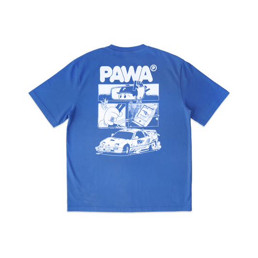 PAWA Speed Sports Racing T-Shirt - Racing Blue