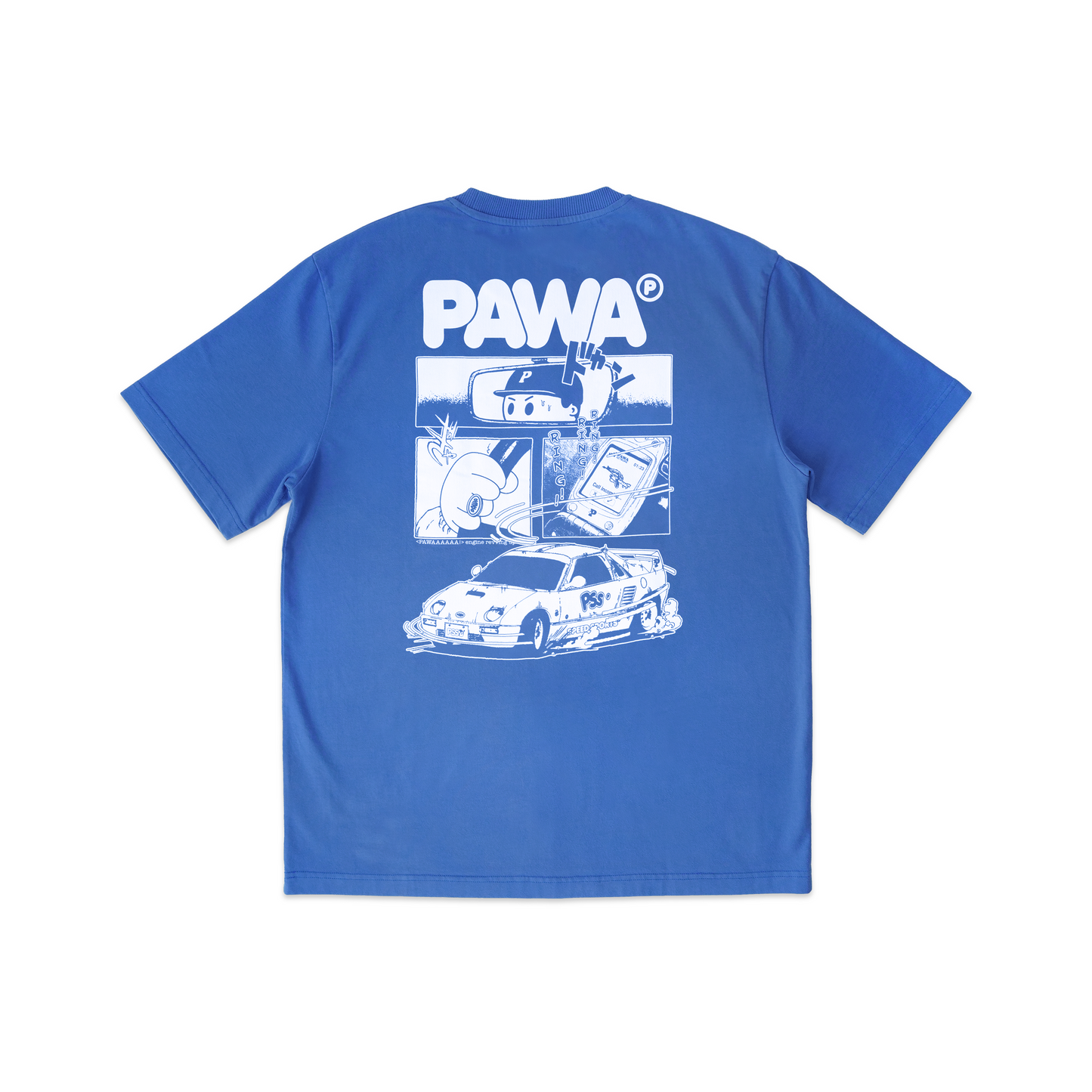 PAWA Speed Sports Racing T-Shirt - Racing Blue
