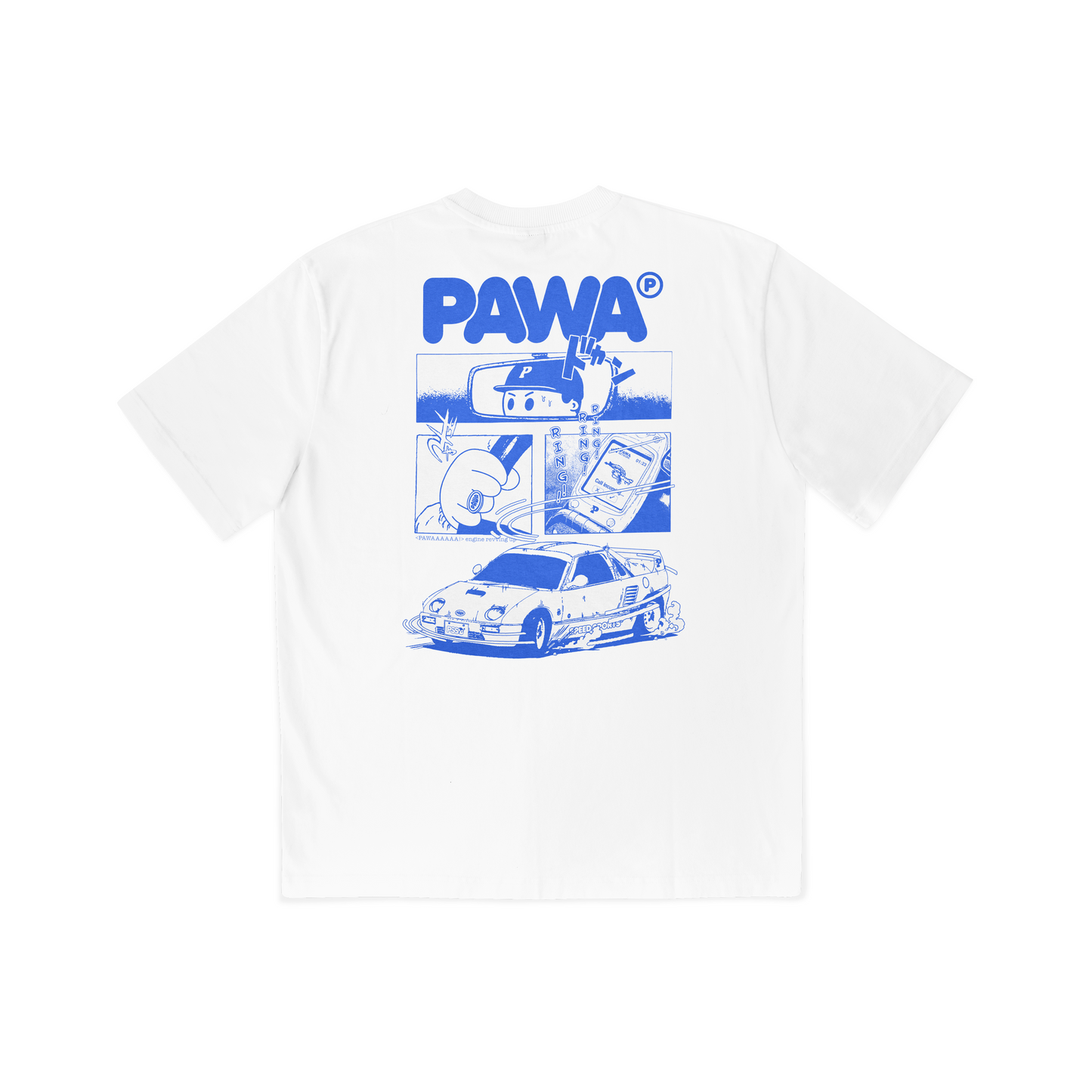 PAWA Speed Sports Racing T-Shirt - White