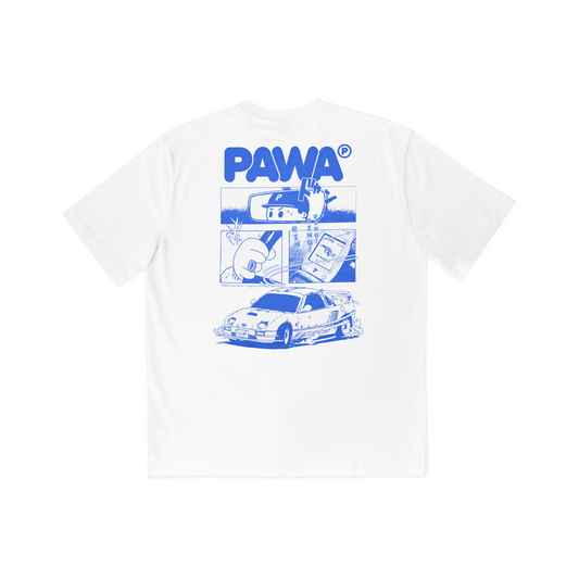 PAWA Speed Sports Racing T-Shirt - White