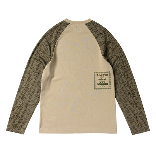 ADWYSD Bubble Print Raglan LS - Two Tone Brown