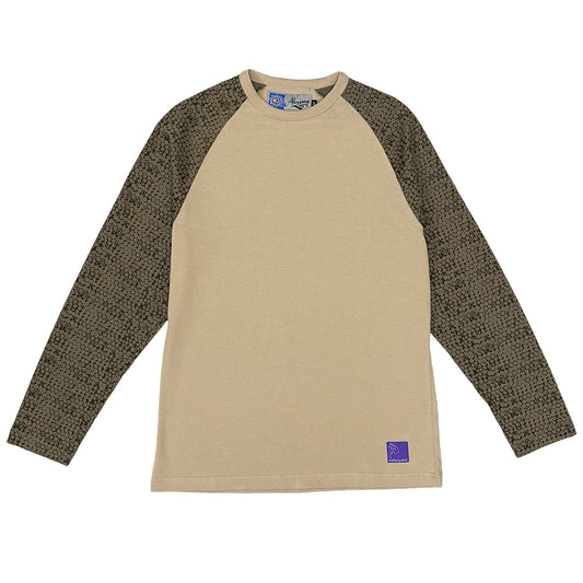ADWYSD Bubble Print Raglan LS - Two Tone Brown