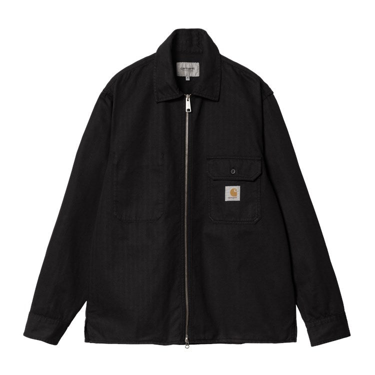 Carhartt WIP Rainer Shirt Jacket - Black Garment Dyed