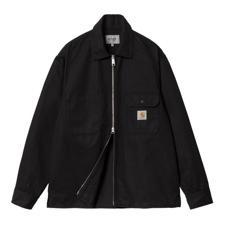 Carhartt WIP Rainer Shirt Jacket - Black Garment Dyed