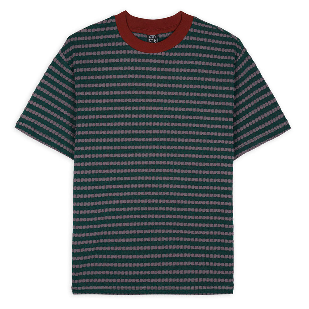 Brain Dead Raised Dot Striped T-Shirt - Forest Green