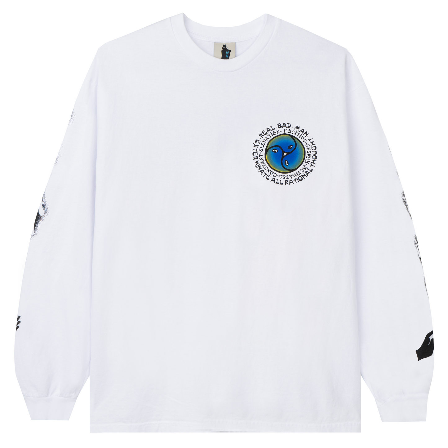 Real Bad Man Natural Fragrance LS T-Shirt - White