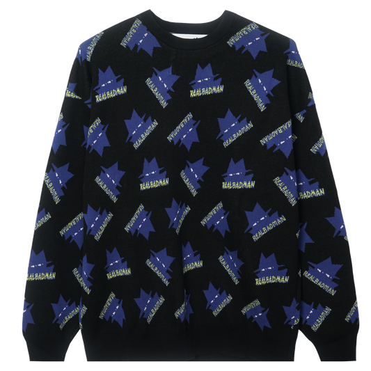 Real Bad Man Rather Large Sweater - Black